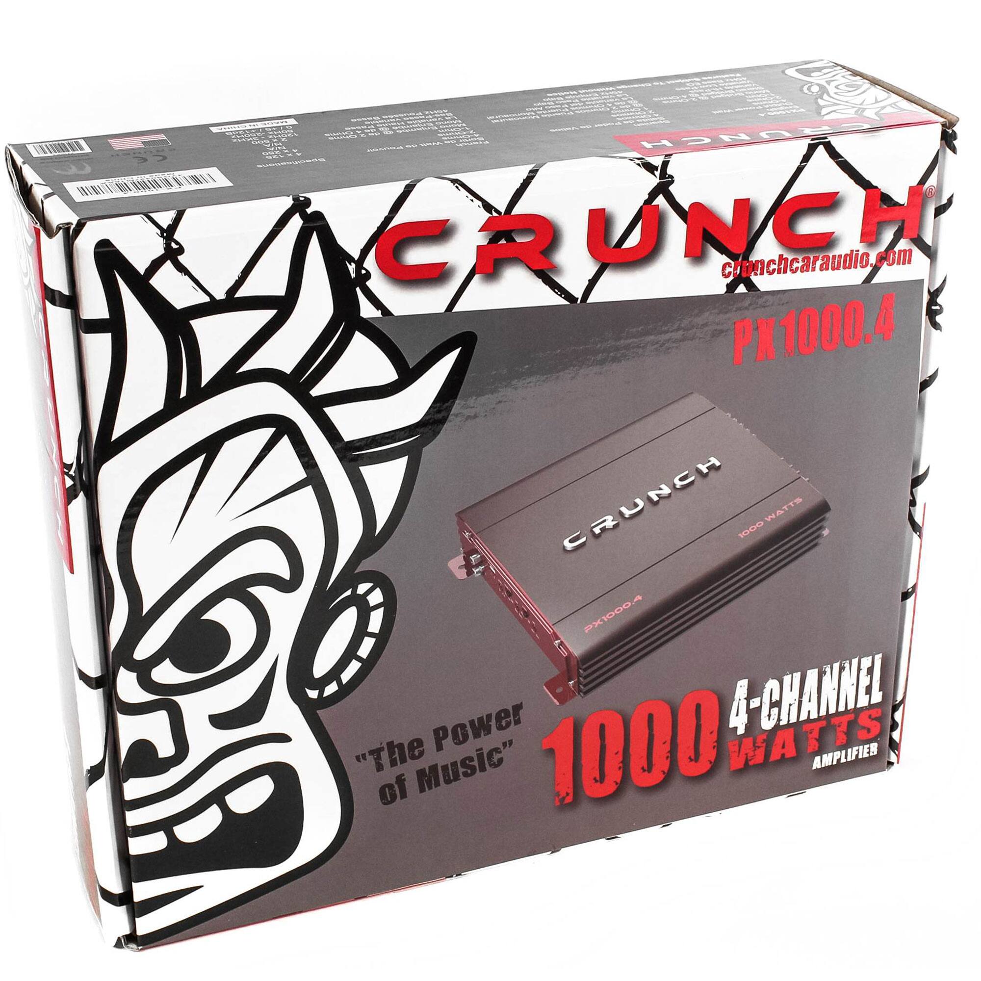 CRUNCH  
crunchcaraudio.com  
PX1000.4  

"The Power of Music"  

4-CHANNEL 1000 WATTS AMPLIFIER  

PX1000.4
