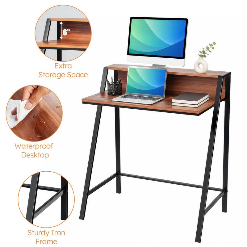 6" Extra Storage Space Waterproof Desktop Sturdy Iron Frame