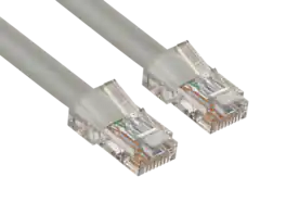 Cable Leader - Cat 5e Ethernet Cable, Non-Booted 24 AWG RJ45 Patch, Gigabit for Patch Panel, Switch, Server Rack, Router - Gray