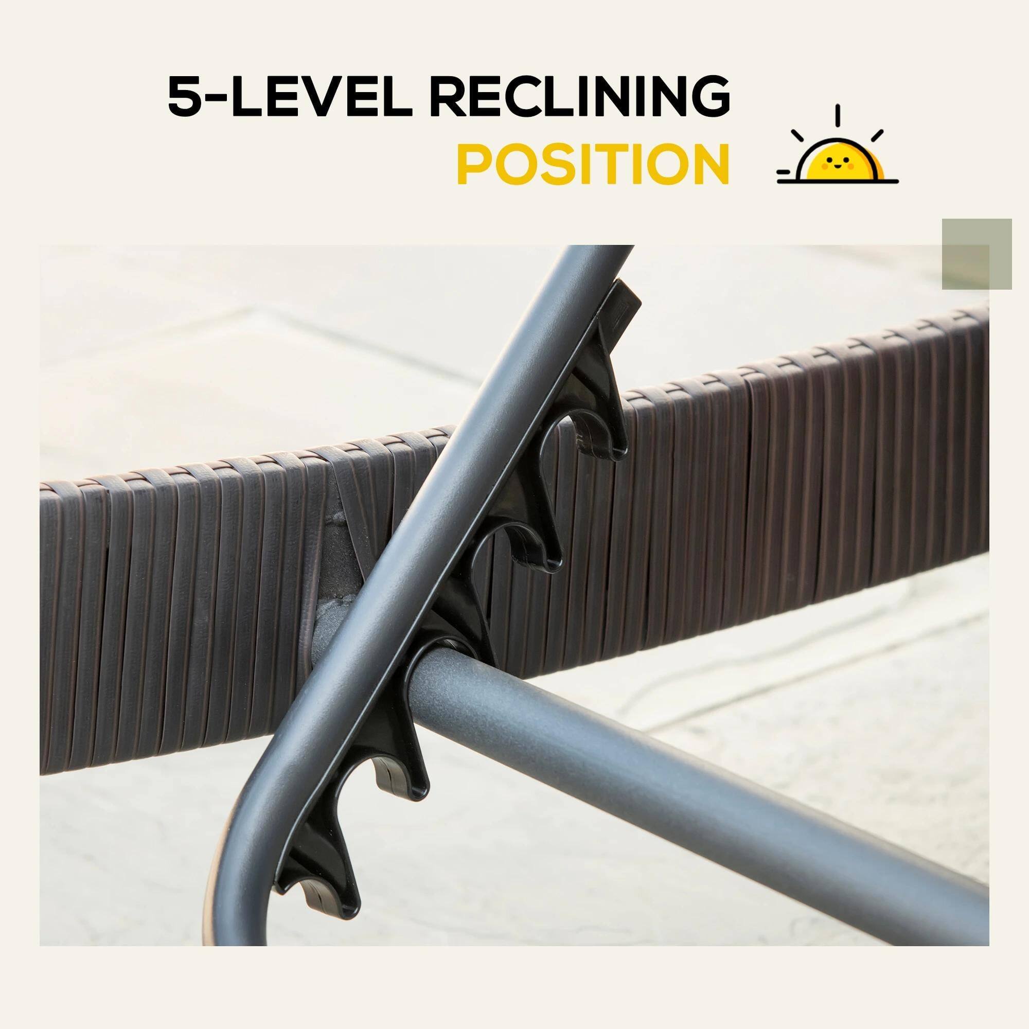 5-LEVEL RECLINING POSITION