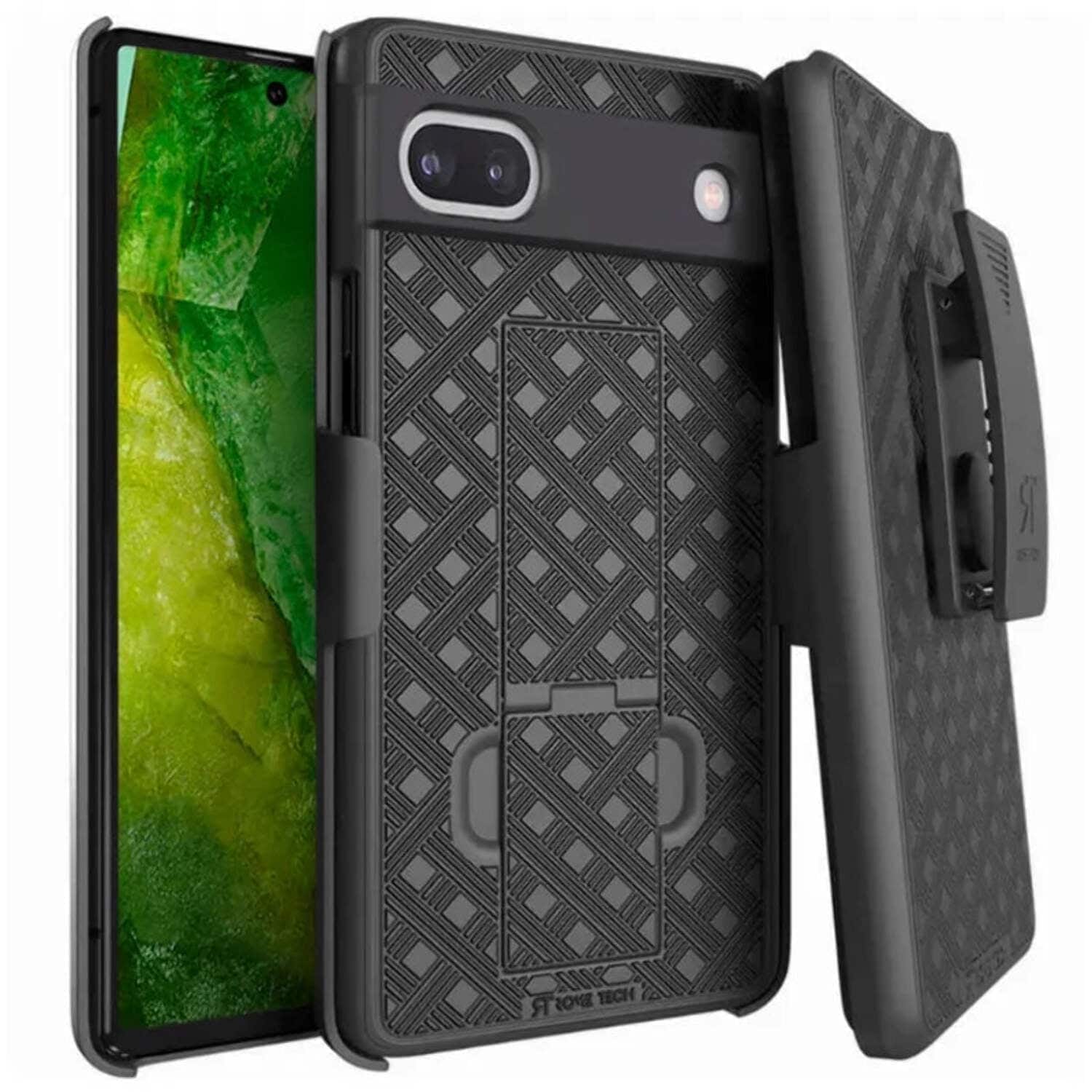 RomeTech - Shell Holster Combo Case for Google Pixel 8a - Black