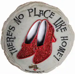 Spoontiques - Wizard of Oz Ruby Slippers Resin Stepping Stone or Hanging Wall Plaque Indoor Outdoor 9.5 inch