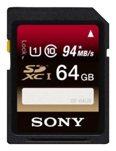 Front Standard. Sony - 64GB High-Speed Secure Digital High Capacity (SDHC) Class 10 UHS-1 Memory Card.