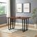 Alt View 12. Walker Edison - Modern Metal and Wood Drop-Leaf Dining Table - Dark Walnut.