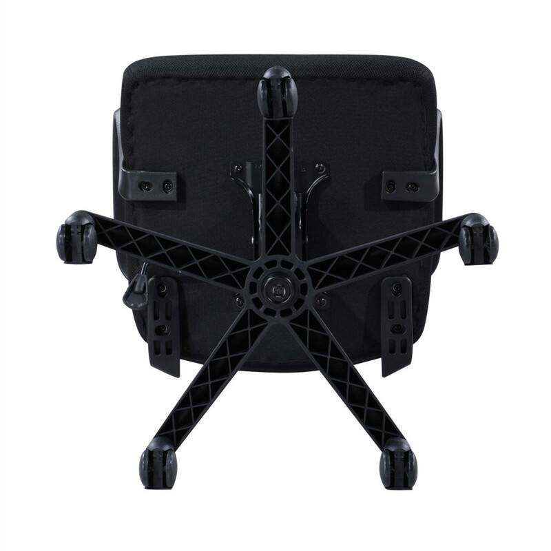 Alt View 4. HTUTWOO - Height Adjustable Office Task Chair, Breathable Mesh Backrest Ergonomic Mid-Back Chair,High-Density Foam Seat,Metal Base - Black.