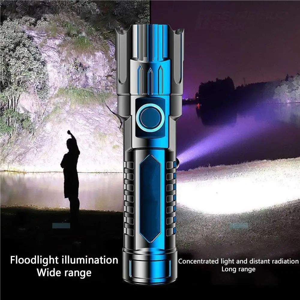Floodlight illumination  
Wide range  

Concentrated light and distant radiation  
Long range