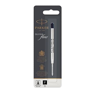 Parker - Quink Ballpoint Pen Ink Refill, Fine Tip - Black Ink