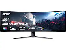 acer 49" DQHD 240Hz Monitor UbeNide AMD2 DQHD SPESA1640 240Hz HDR10 FreeSync NITRO CURVED