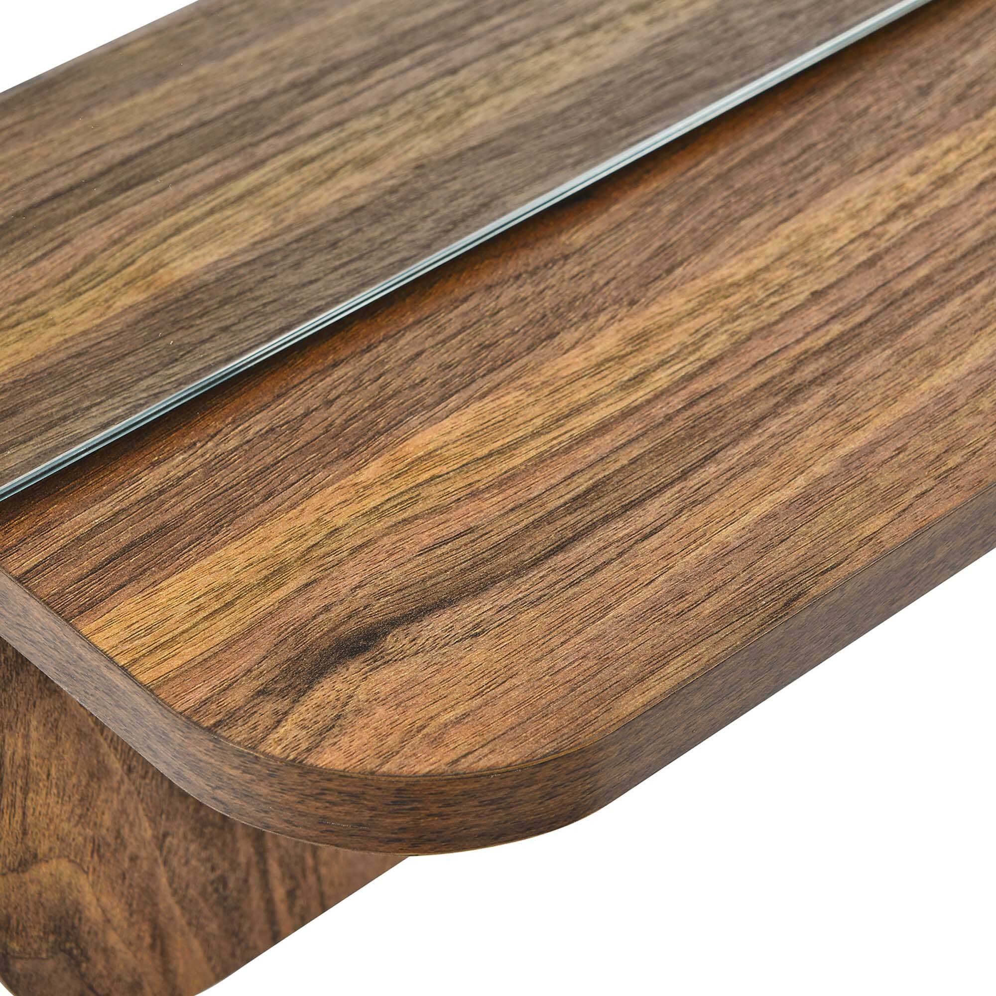 Alt View 4. Modway - Lumina Mirror by Modway - Walnut.