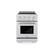 Front. ZLINE - 24 in. Wide 3 Elements 3.2 cu. ft. Paramount Freestanding Induction Range with Electric Oven in Stainless Steel - Stainless Steel.