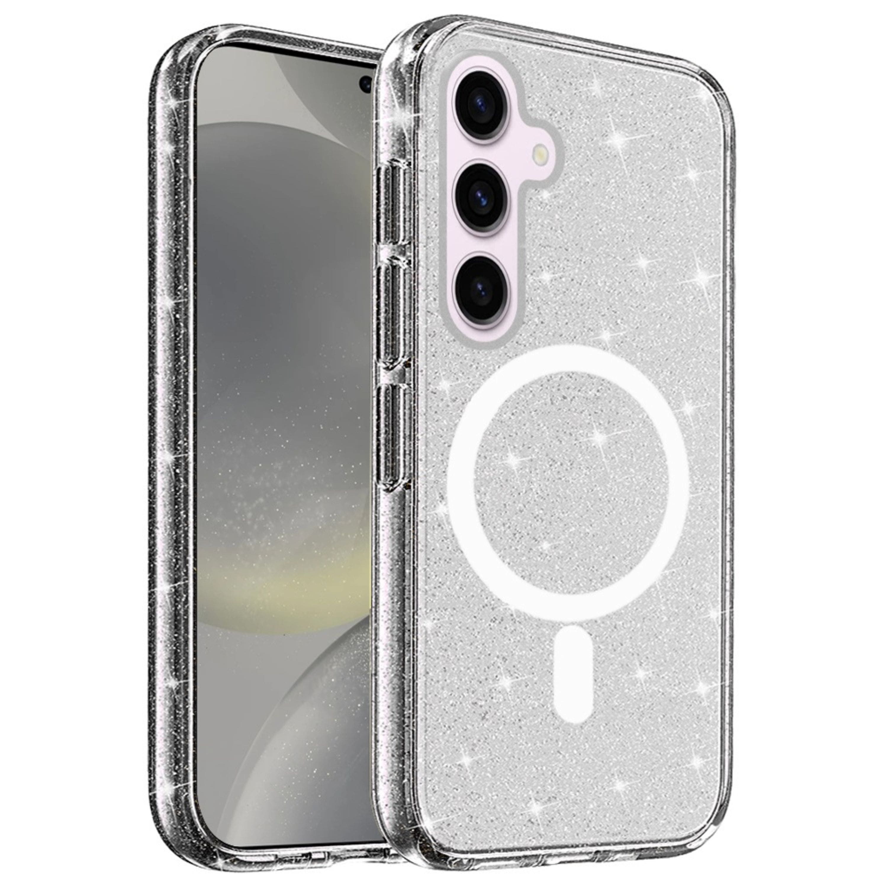 Kitcheniva - Magnetic Circle Glitter Translucent Plus Tempered Glass For Samsung S25/S24 Smoke - Gray price history on PriceWatchPro