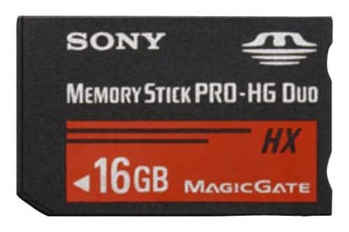 Front Standard. Sony - 16GB Memory Stick PRO-HG Duo HX Memory Card.