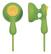 Front Standard. Panasonic - EarDrops Earbud Headphones - Green.