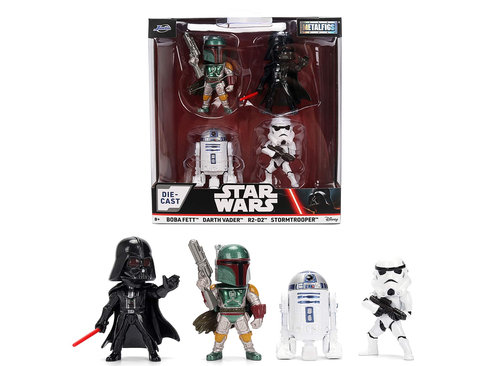 "Set of 4 Diecast Figures ""Star Wars"" Movie Franchise ""Metalfigs"" Series Diecast Models by Jada" price history on PriceWatchPro