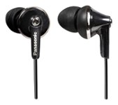 Front. Panasonic - ErgoFit PLUS Earbud Headphones - Black.
