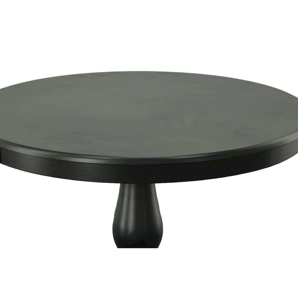 Alt View 2. Carolina Chair & Table - Fairview 36" Pedestal Dining Table with 4 Whitman Dining Chairs - Antique Black - Antique Black.