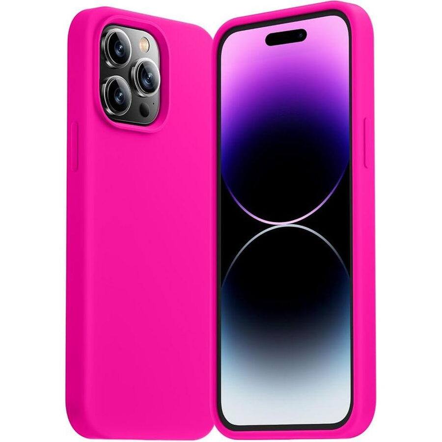 Entronix - Liquid Silicone Case for iPhone 16 Pro Max - Ultimate Protection and Style - Hot Pink