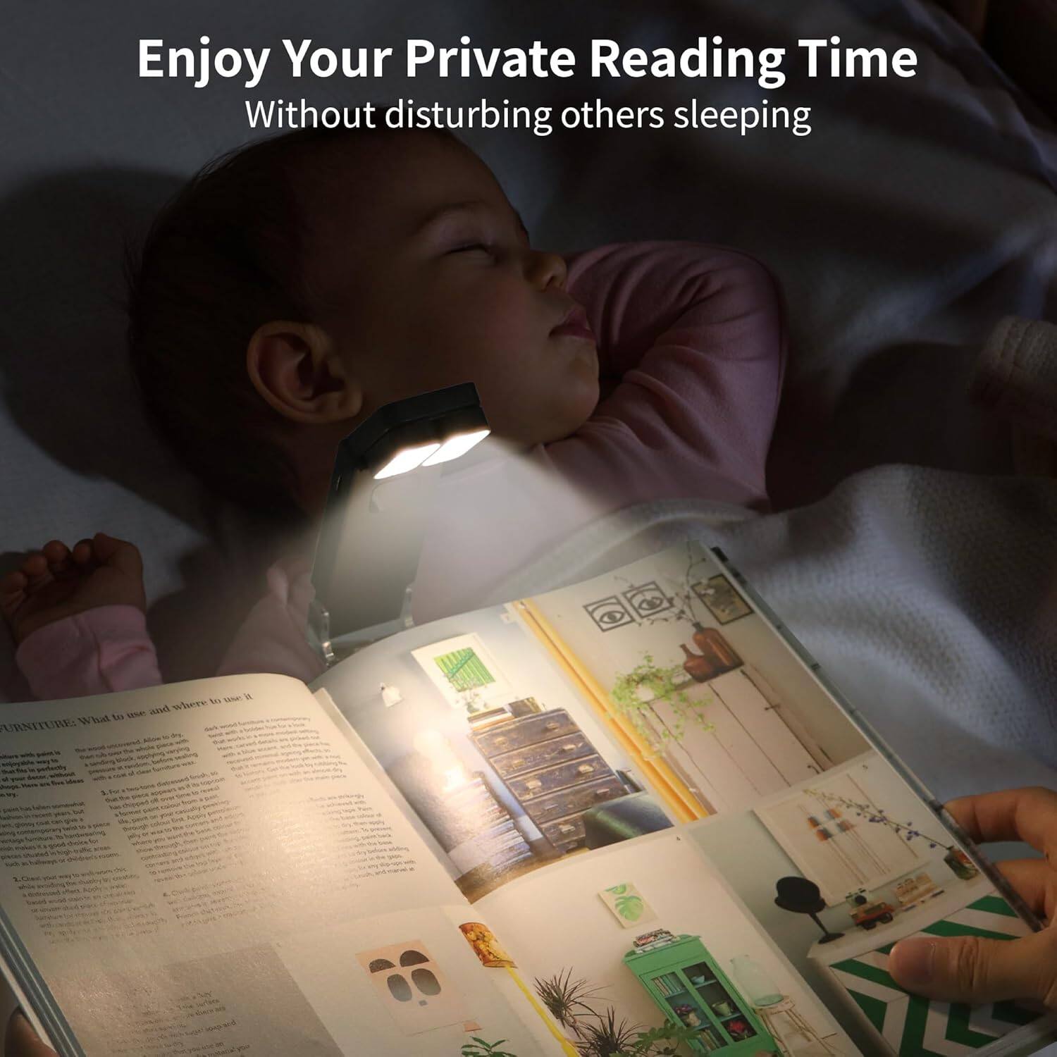 Enjoy Your Private Reading Time  
Without disturbing others sleeping