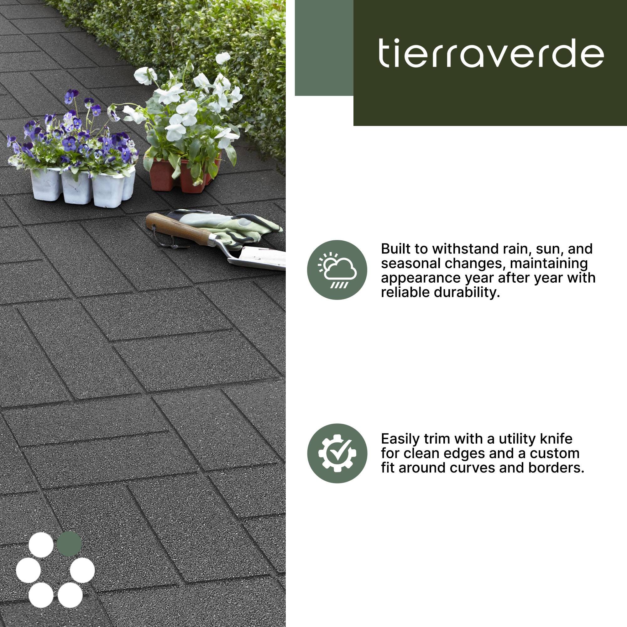 tierraverde

Built to withstand rain, sun, and seasonal changes, maintaining appearance year after year with reliable durability. Easily trim with a utility knife for clean edges and a custom fit around curves and borders.