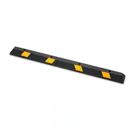 VEVOR - Parking Stopper, 72 Inch Heavy Duty Parking Aid for Garage, Rubber Curb Garage Floor Stopper with Reflective Strips - Black