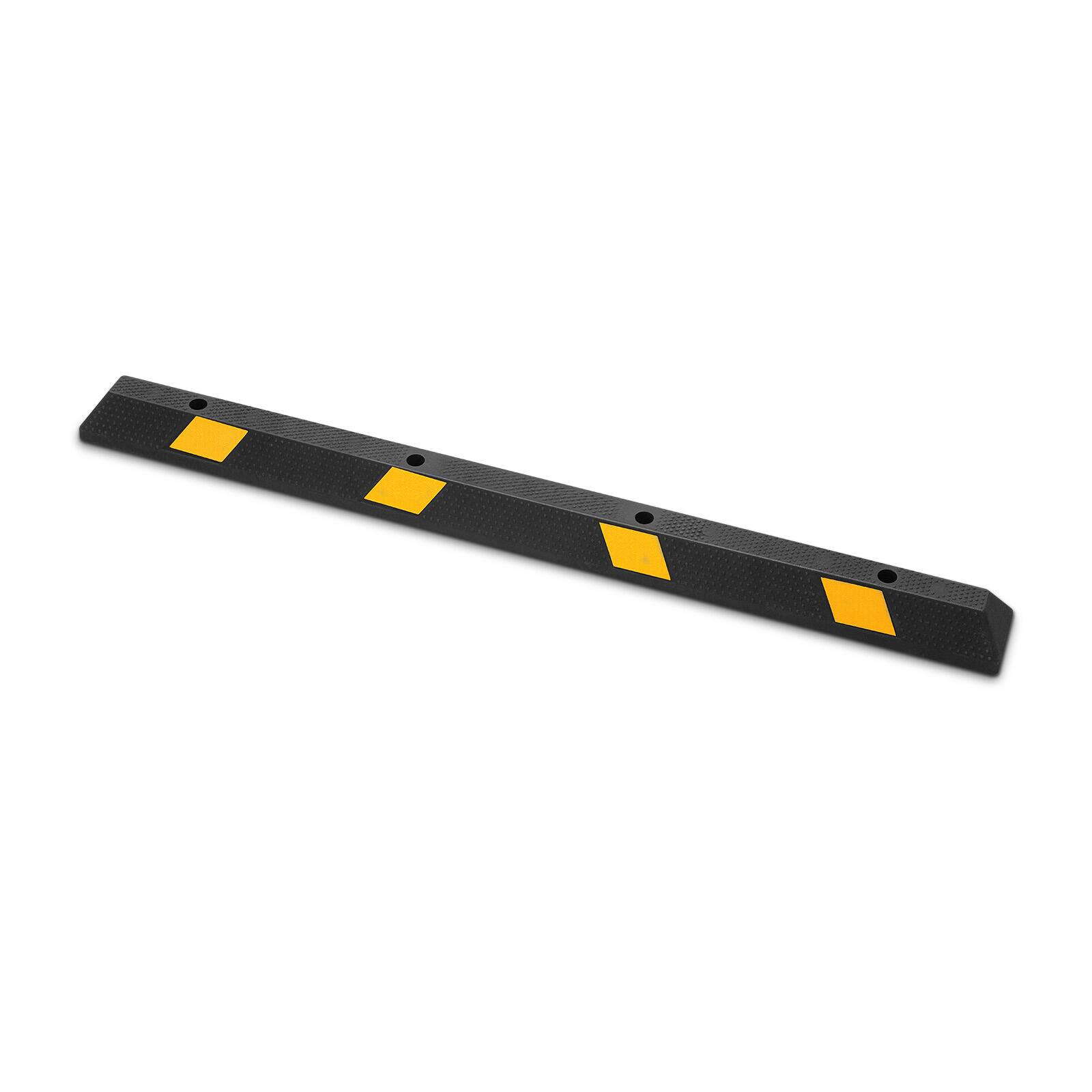 Front. VEVOR - Parking Stopper, 72 Inch Heavy Duty Parking Aid for Garage, Rubber Curb Garage Floor Stopper with Reflective Strips - Black.