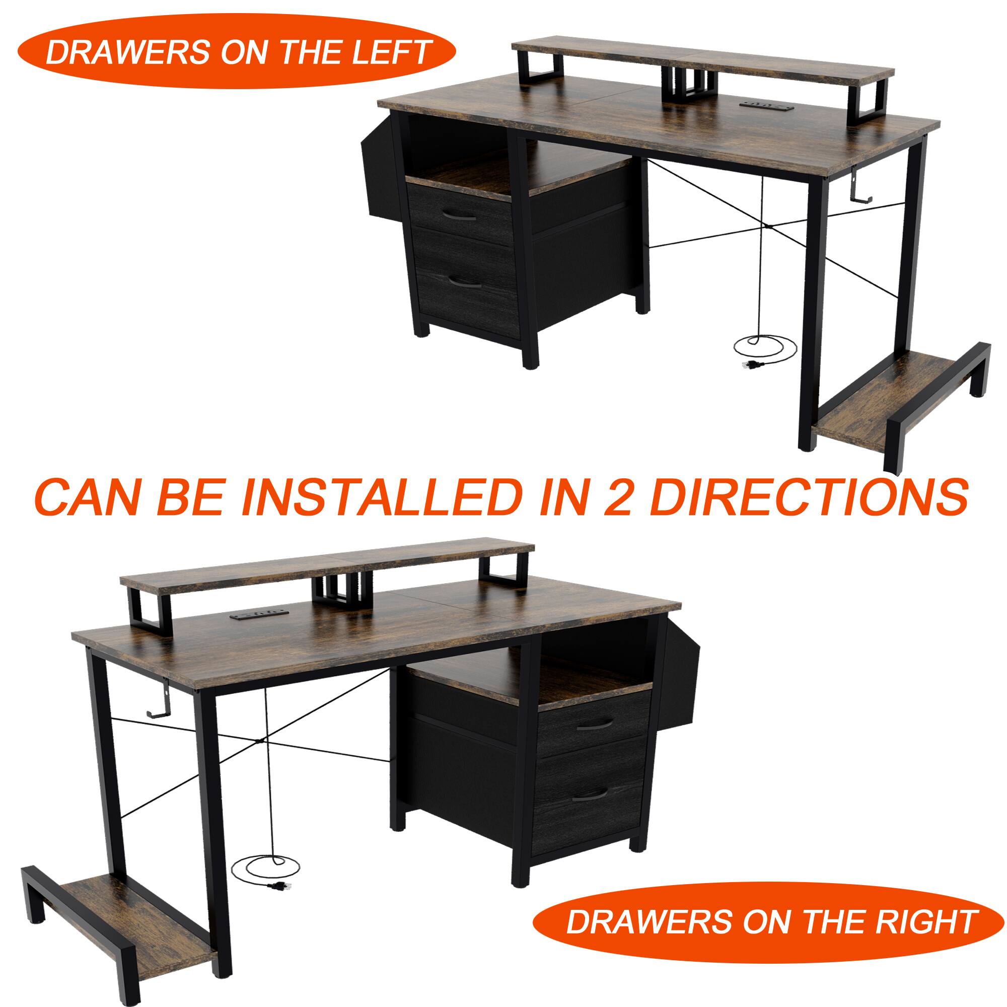 DRAWERS ON THE LEFT

CAN BE INSTALLED IN 2 DIRECTIONS

DRAWERS ON THE RIGHT