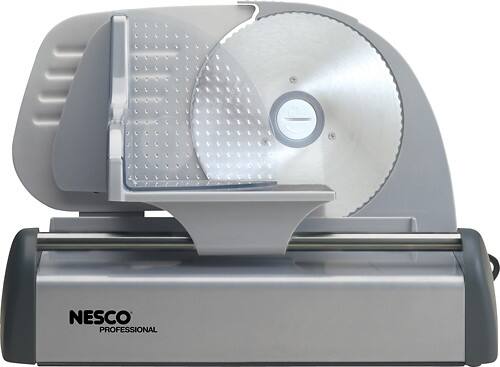 Front Standard. Nesco - Professional Food Slicer - Cool Gray/Stainless-Steel.