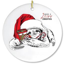 OrnamentallyYou - Have a Lazy Christmas Sloth Ornament - Multi-colored