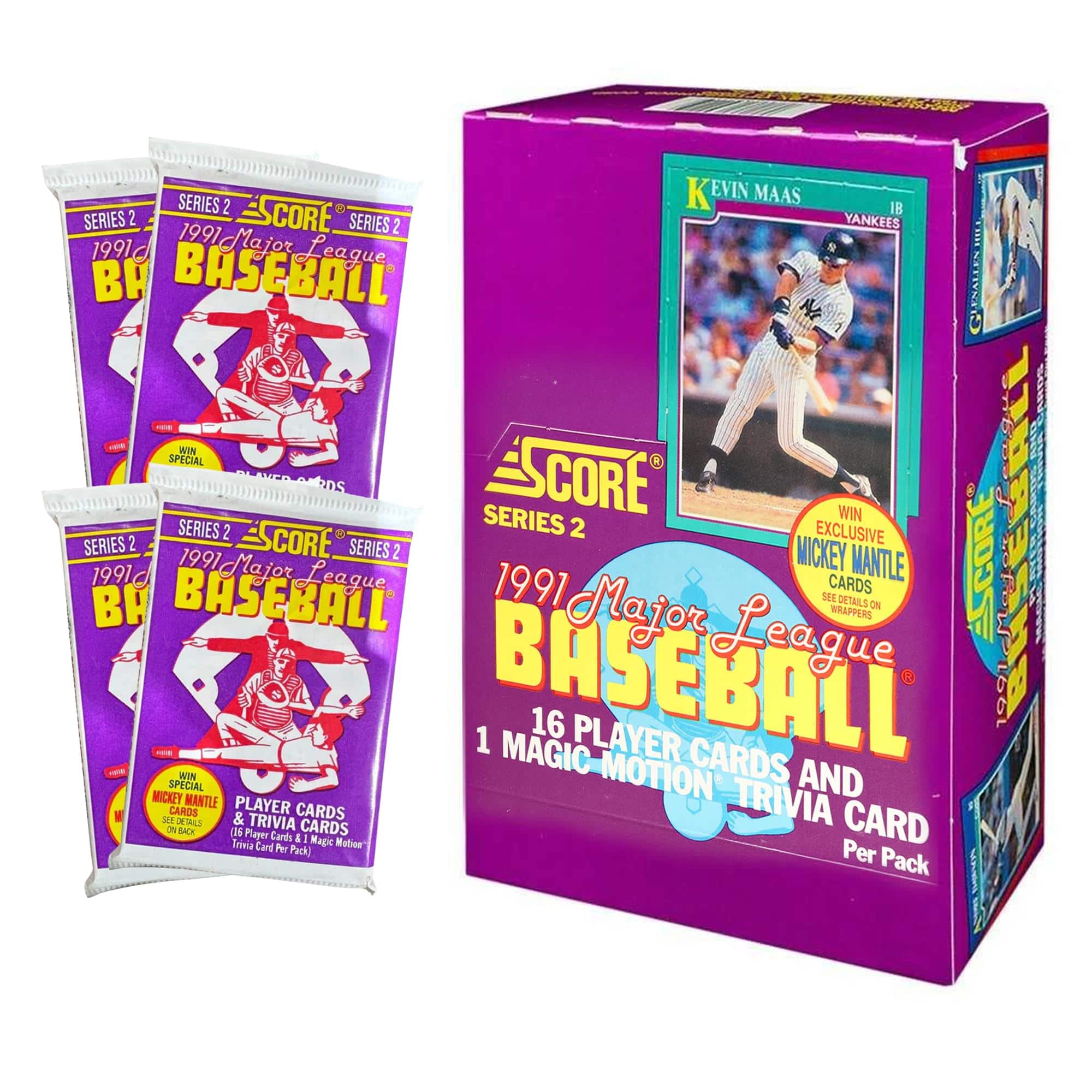 MLB 1991 Score Series 2 Baseball Wax Box | 36 Packs - Purple price history on PriceWatchPro