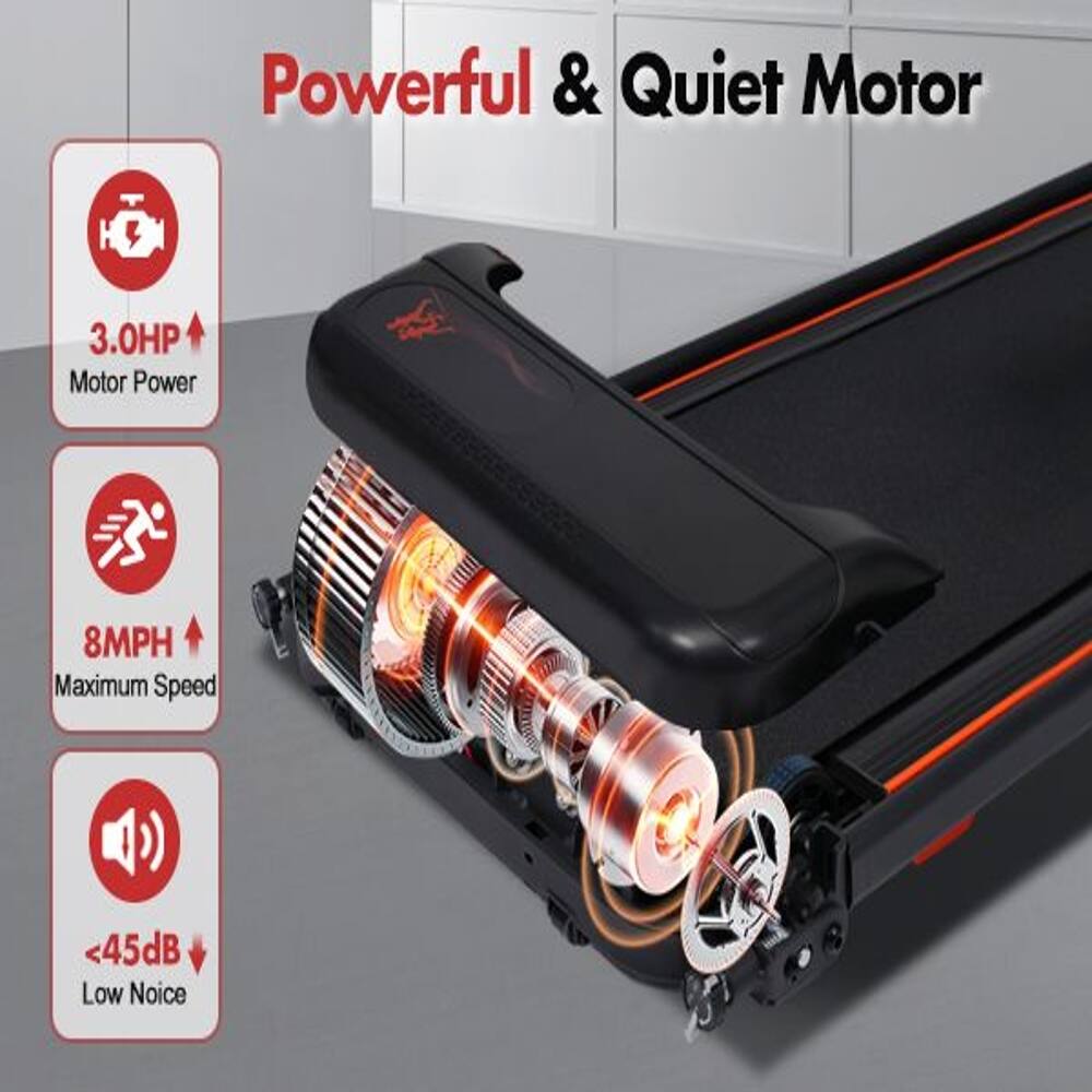 Powerful & Quiet Motor  
3.0HP Motor Power  
8MPH Maximum Speed  
<45dB Low Noise
