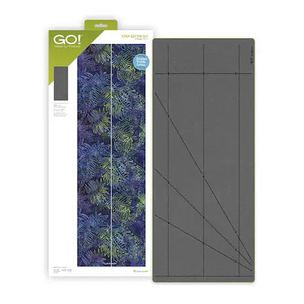 GO! FABRIC CUTTING DIE - STRIP CUTTER 3W - 2" x 12" - Angled Lines - 212 cuts per sheet