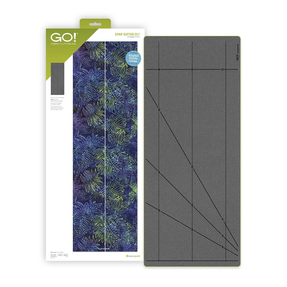 GO! FABRIC CUTTING DIE - STRIP CUTTER 3W - 2" x 12" - Angled Lines - 212 cuts per sheet