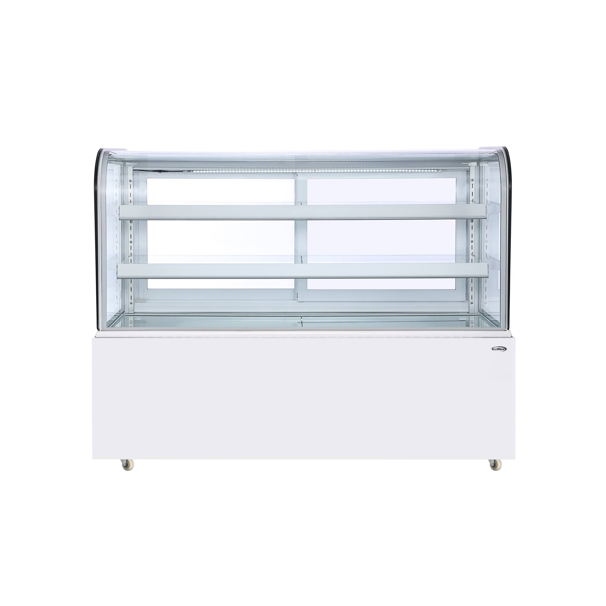 Left. Koolmore - 60 in. Refrigerated Bakery Display Case, 17.6 cu. ft. in White (KM-CDHF-17C-WH) - white.