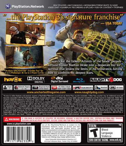 PS3 Uncharted 3 Drake's Deception — The Pop Culture Antique Museum