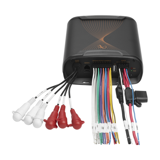 Sure, here is the corrected text:

- AUDIO INPUT
- SPEAKERS OUTPUT
- CHANNELS
- REMOTE
- POWER
- PS
- PWR