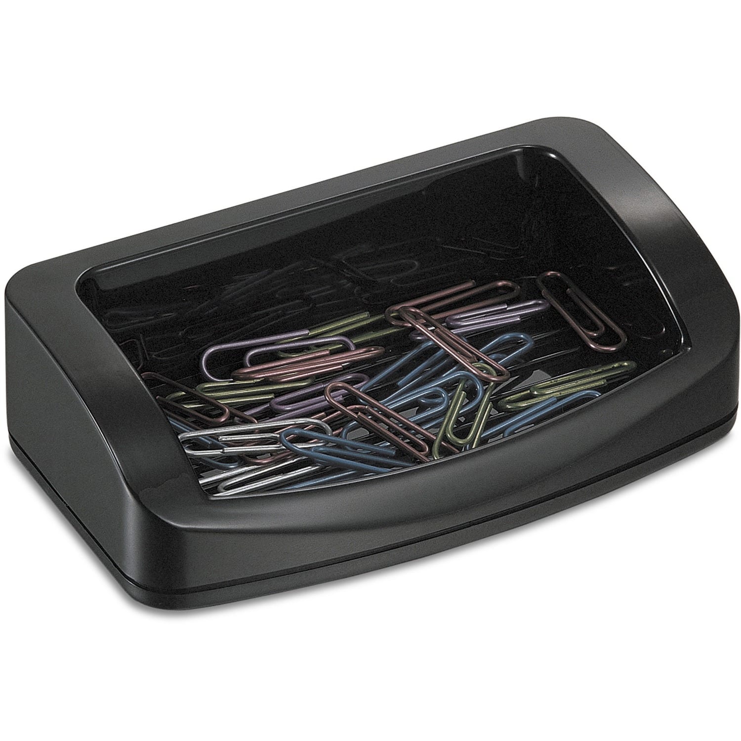 Officemate - 2200 Series Business Card/Clip Holder 1.4" x 7.8" x 3" Plastic - Black