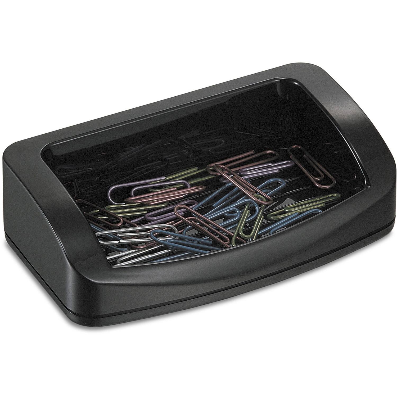 Front. Officemate - Officemate 2200 Series Business Card/Clip Holder 1.4" x 7.8" x 3" Plastic Black - Black.