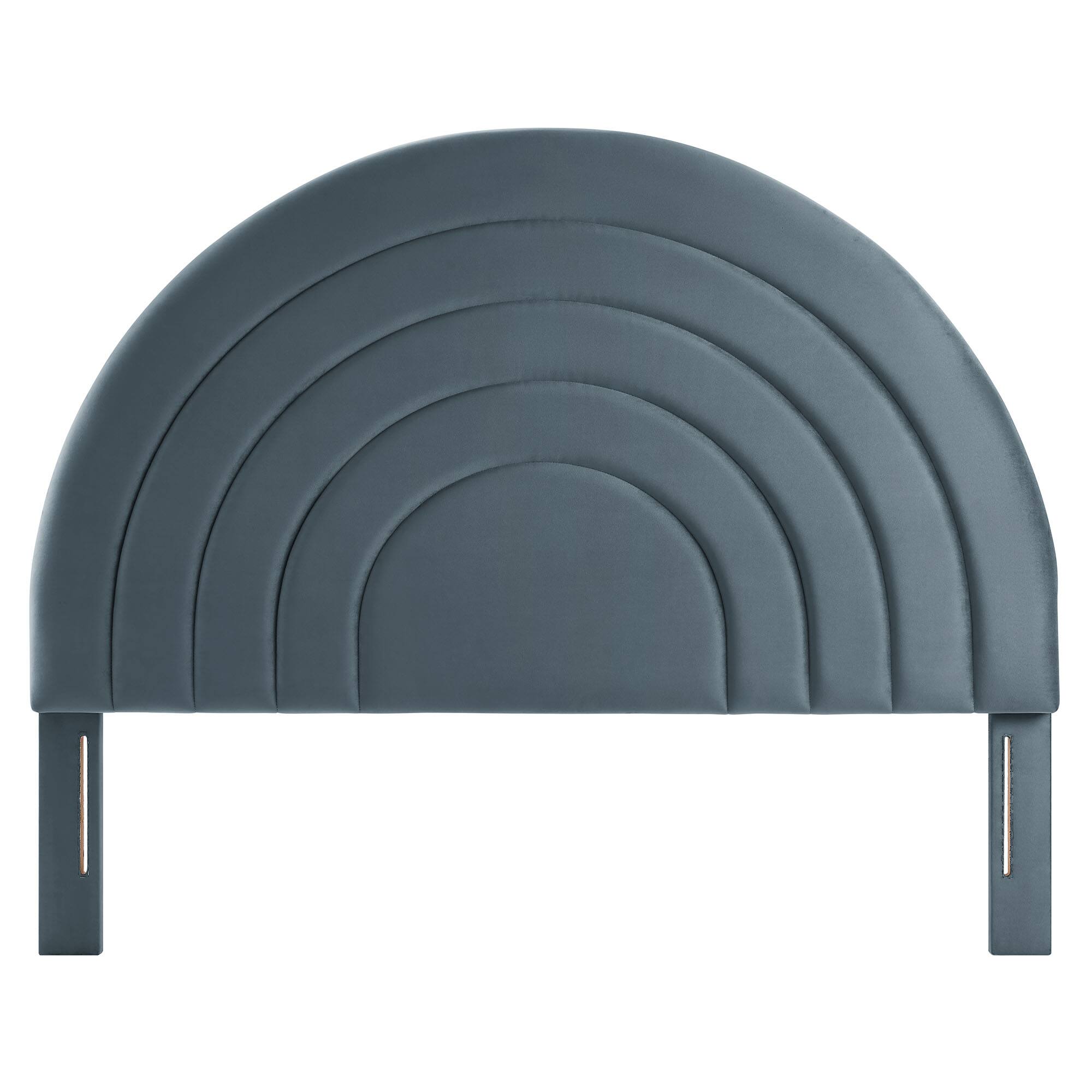 Back. Modway - Solana Arched Performance Velvet Queen Headboard by Modway - Blue.