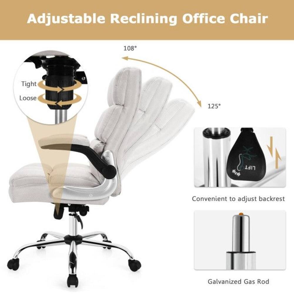 Adjustable Reclining Office Chair

108° Tight Loose 125°

Convenient to adjust backrest

Galvanized Gas Rod
