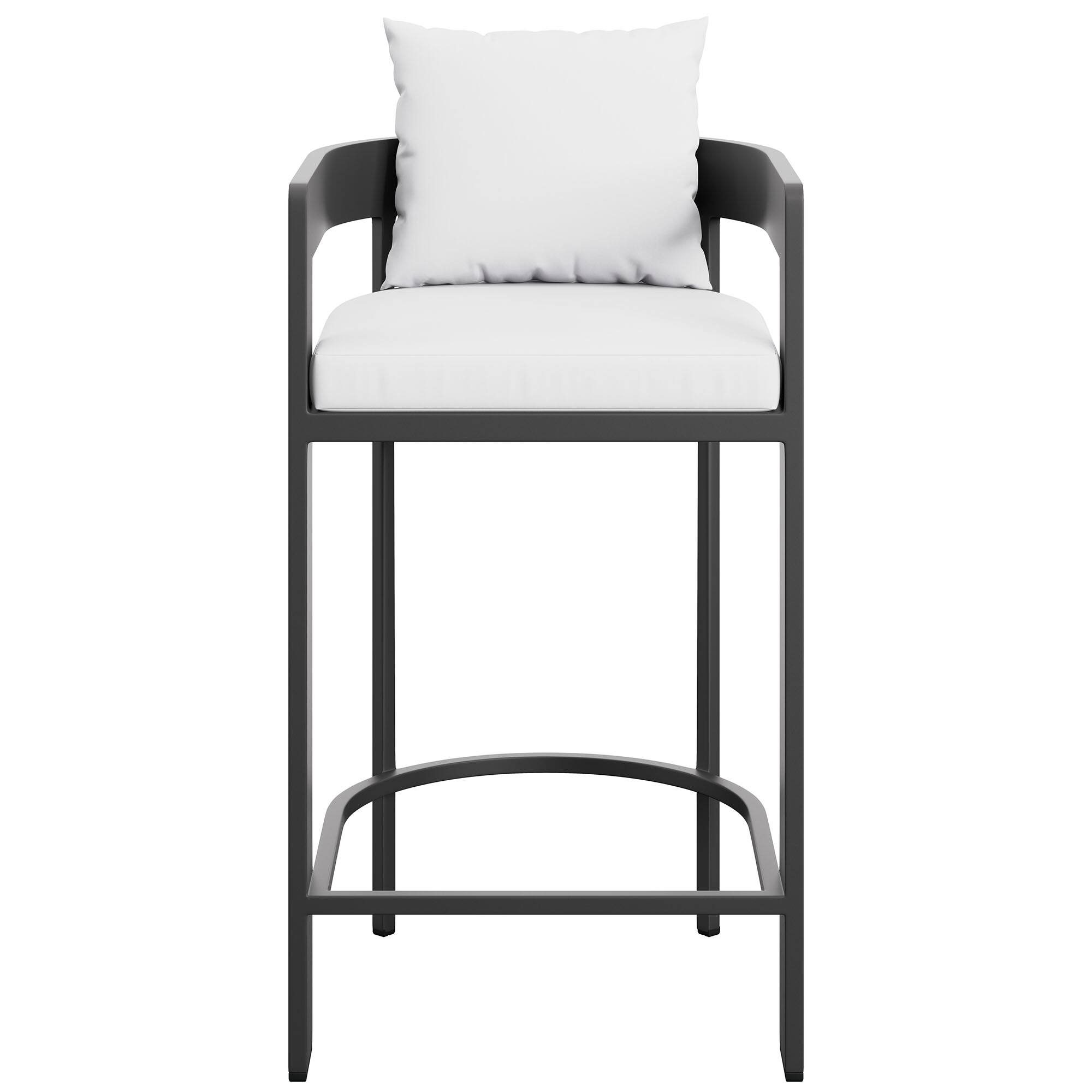 Alt View 4. Modway - Tahoe Outdoor Patio Aluminum Bar Chair by Modway - White.