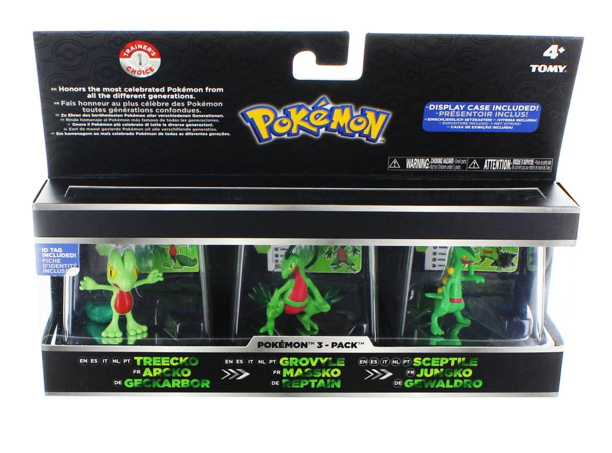 Pokemon Trainer's Choice 2" Mini Figure 3-Pack: Treecko, Grovyle and Sceptile