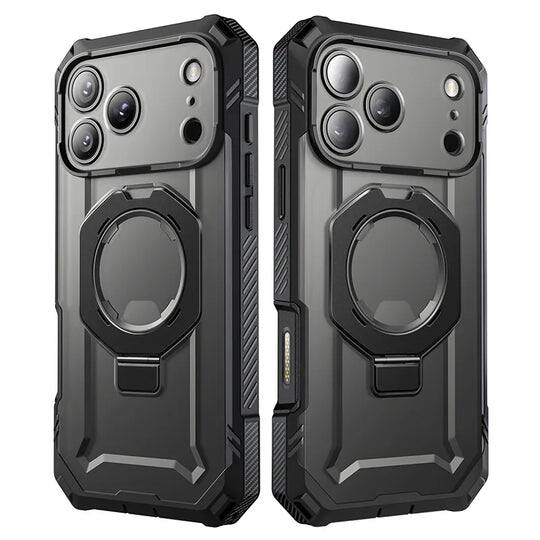 Left. SUPCASE - UB Grip Pro MagSafe Case for iPhone 17 Pro – Sleek Protection + HD Tempered Glass Screen Guard - Black.