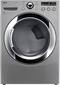 LG - SteamDryer 7.3 Cu. Ft. 9-Cycle Ultralarge Capacity Steam Gas Dryer - Graphite Steel-Front_Standard