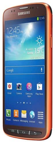 Front Standard. Samsung - Galaxy S 4 Active Cell Phone (Unlocked) - Orange.