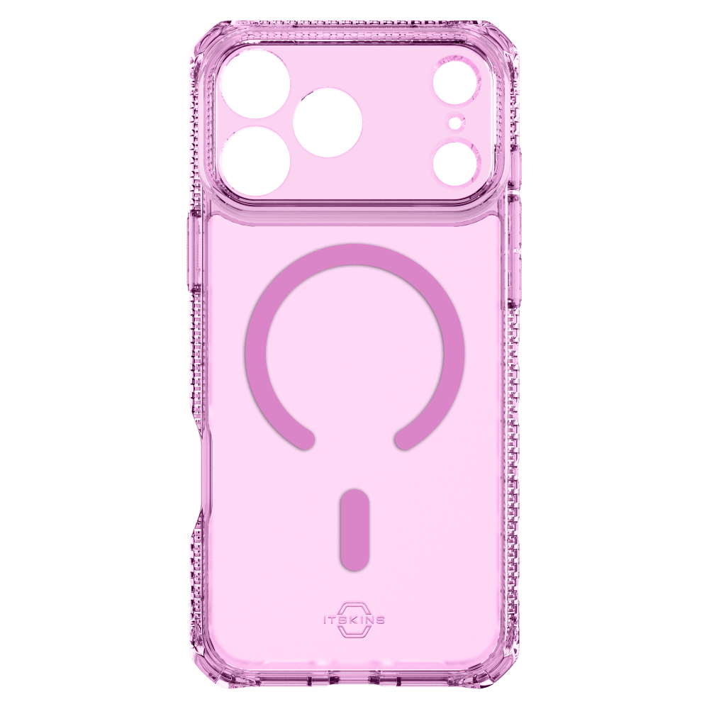 Alt View 3. Itskins - HYBRID R // VAPOR MagSafe Case for Apple iPhone 18 Pro Max / 17 Pro Max - Pink.