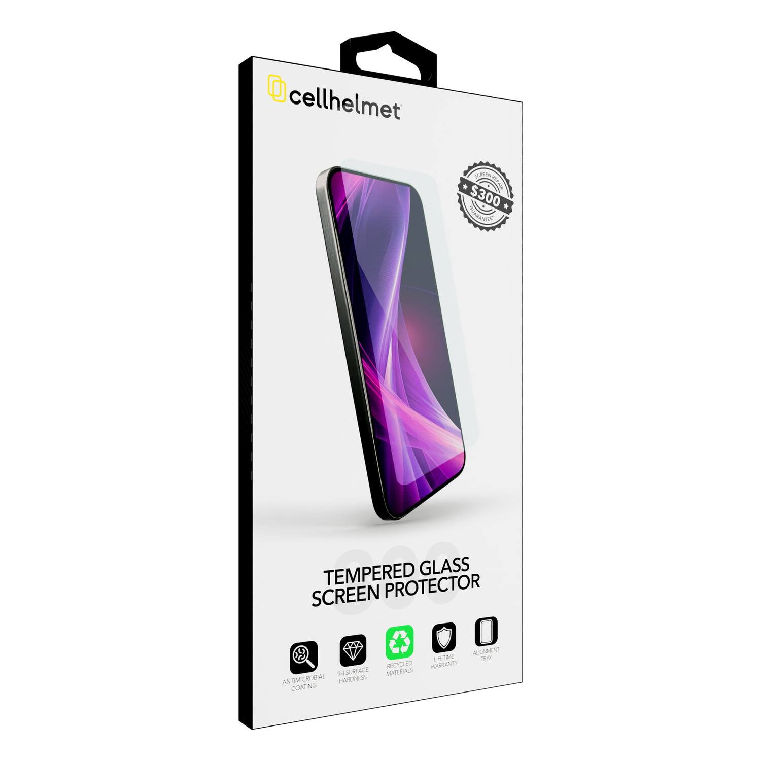 cellhelmet $300. TEMPERED GLASS SCREEN PROTECTOR. 9H SURFACE HARDNESS. ANTI-GLARE COATING. RECYCLED MATERIALS. LIFETIME WARRANTY.