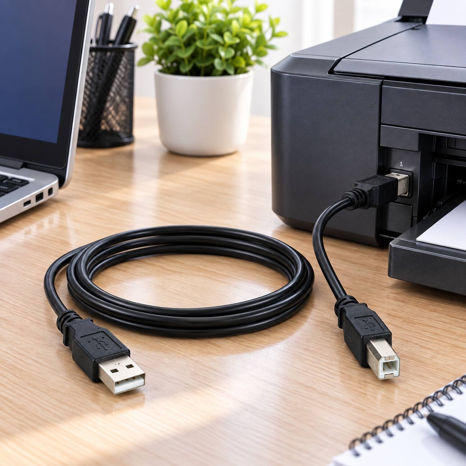 Sanoxy USB Printer Cable 6FT A to B High Speed Data Transfer Cable ...