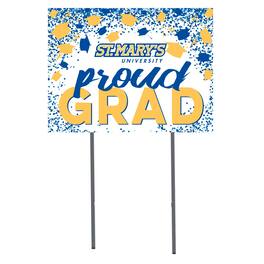 Jardine - St. Mary's University Rattlers 18" x 24" Proud Grad Yard Sign - White