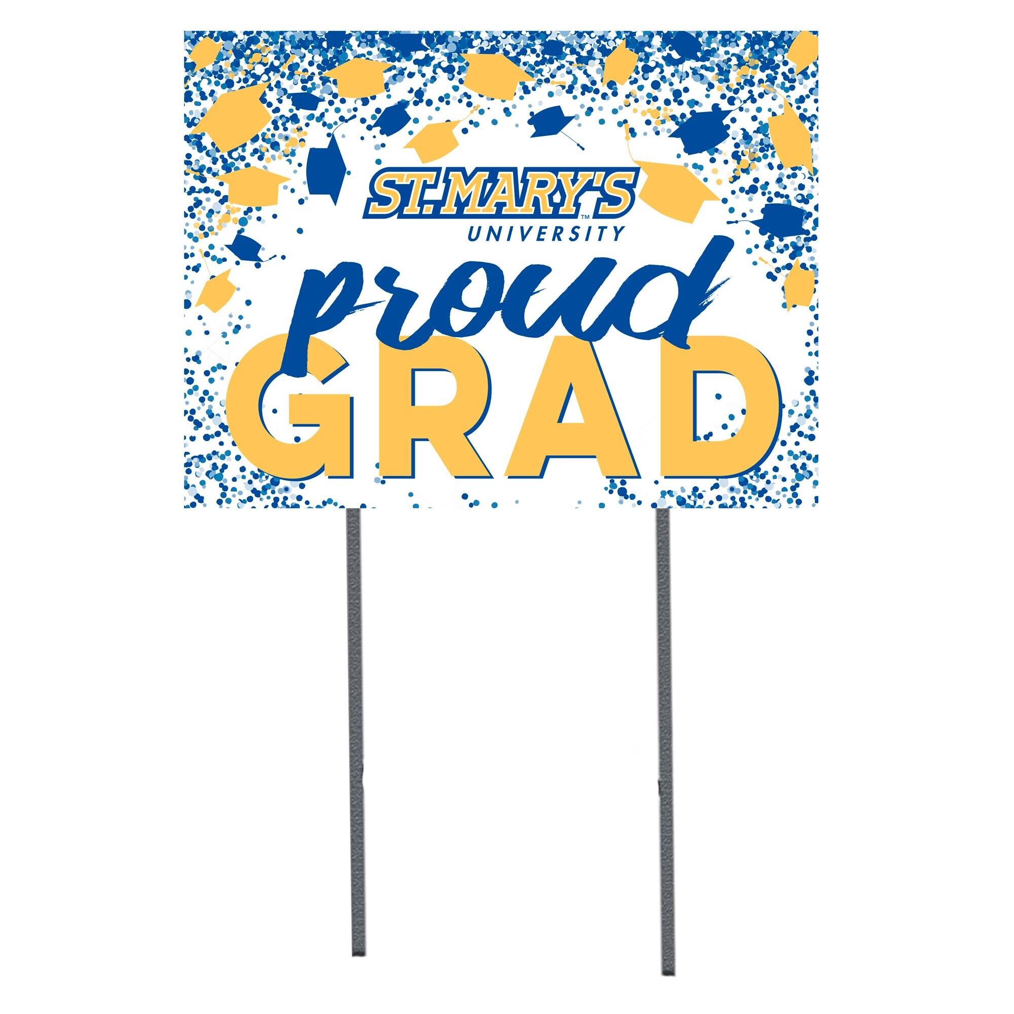 St. Mary's University Rattlers 18" x 24" Proud Grad Yard Sign