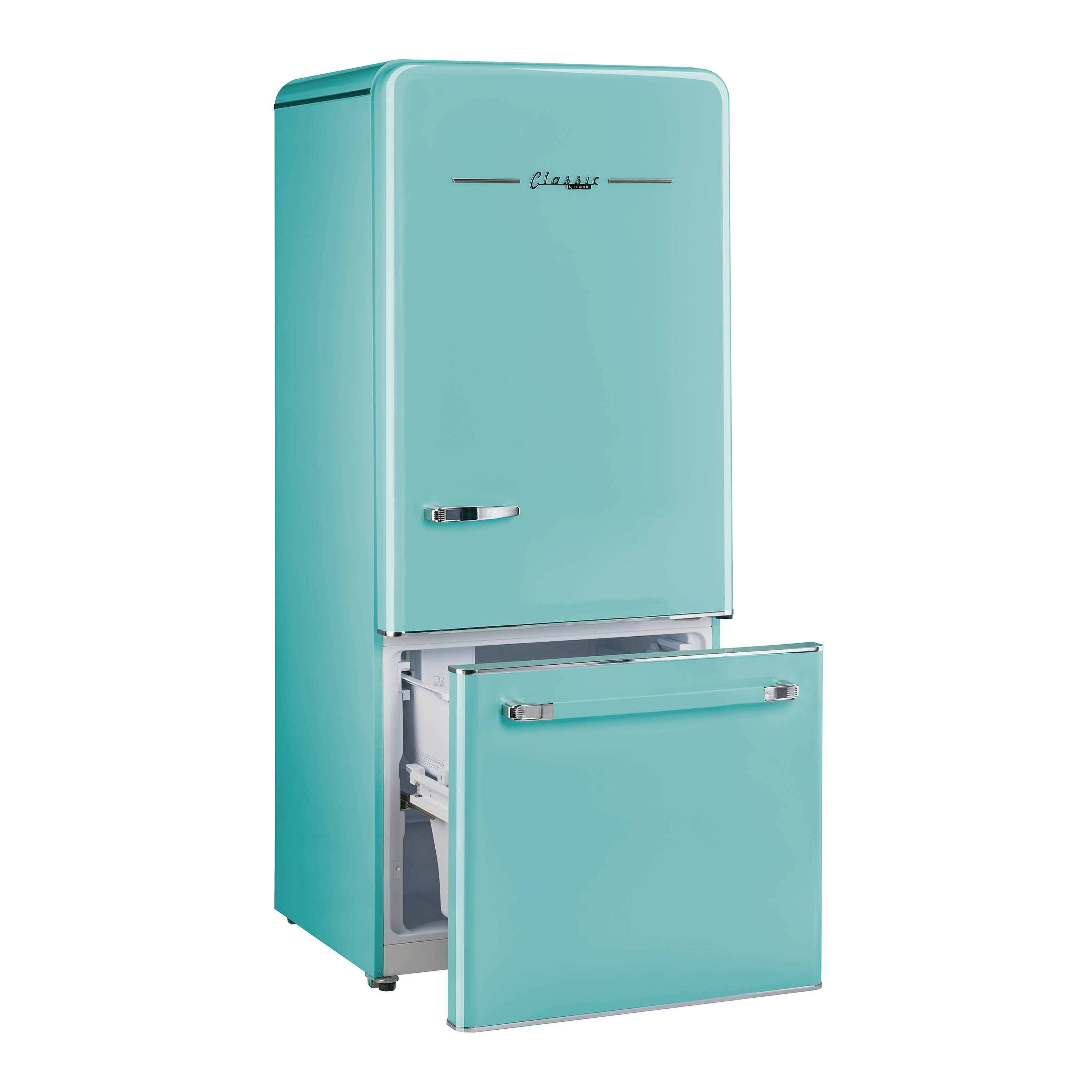 Alt View 19. Unique Appliances - 30 in. Wide Classic Retro 30 in 17.7 cu. ft. Frost Free Retro Bottom Freezer Refrigerator - Ocean Mist Turquoise.